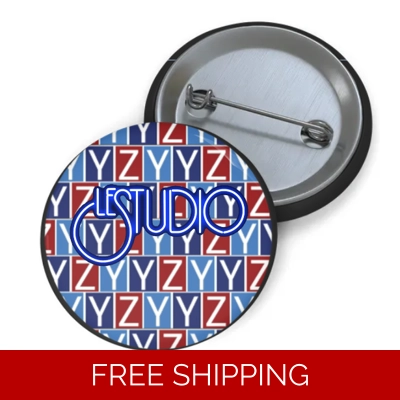 Le Studio Pin  Le studio White & Blue logo YYZ 1